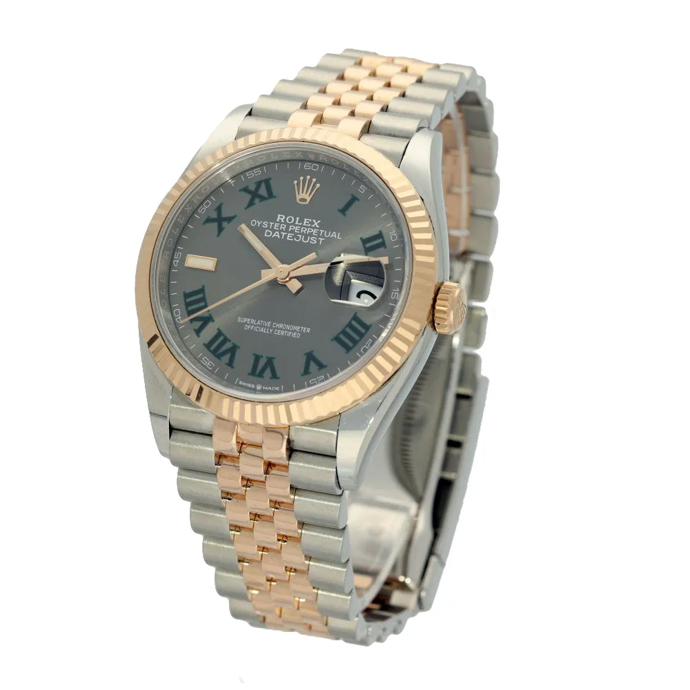 Preowned Rolex Date Just 36mm Wimbledon 126231 2024 Watch