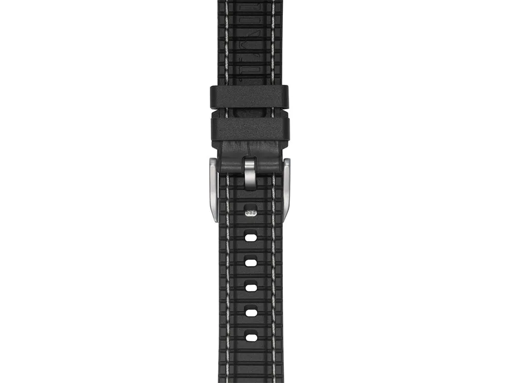 "Max Sport" Leather Rubber Strap Black