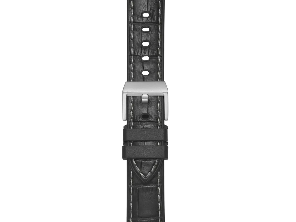 "Max Sport" Leather Rubber Strap Black
