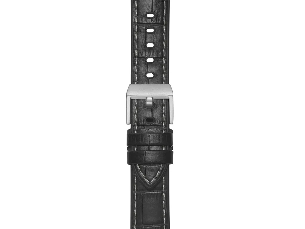"Max Sport" Leather Rubber Strap Black