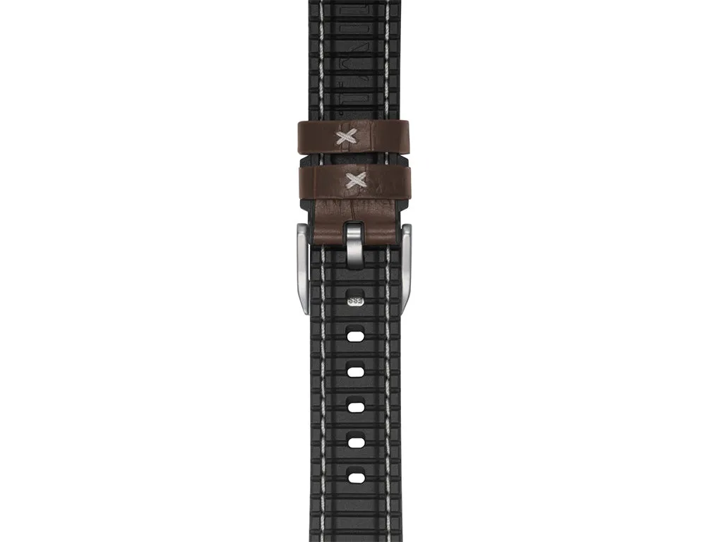 "Max Sport" Leather Rubber Strap Brown