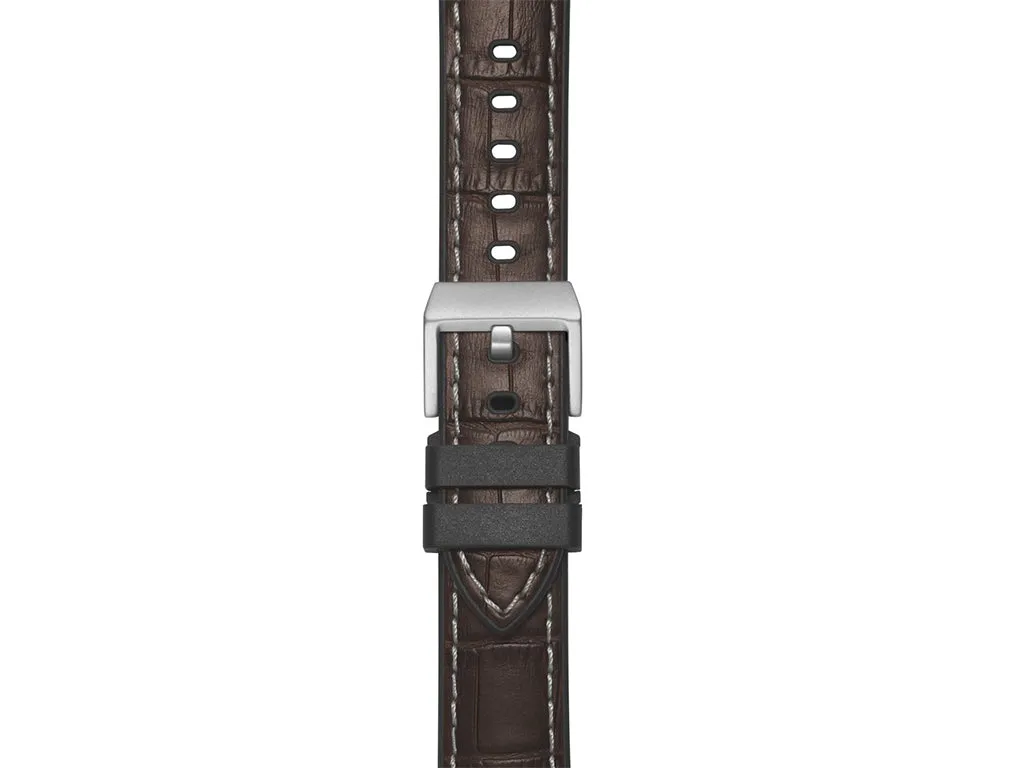 "Max Sport" Leather Rubber Strap Brown