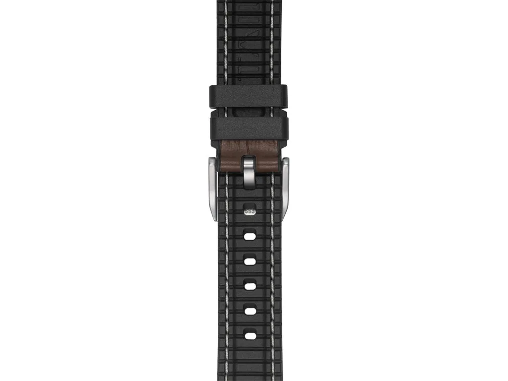 "Max Sport" Leather Rubber Strap Brown