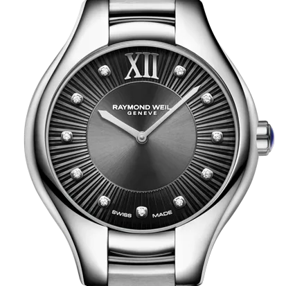 Raymond Weil Noemia Ladies Quartz Grey Dial Diamonds Watch, 24mm 5124-ST-60181