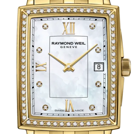 Raymond Weil Toccata Ladies 68 Diamonds Gold Quartz Rectangular Watch, 22.6 x 28.1 mm 5925-PS-00995