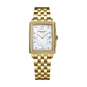 Raymond Weil Toccata Ladies 68 Diamonds Gold Quartz Rectangular Watch, 22.6 x 28.1 mm 5925-PS-00995