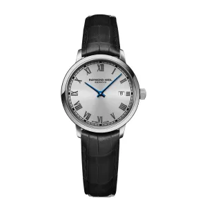 Raymond Weil Toccata Ladies Black Leather Quartz Watch, 29mm 5985-STC-00659