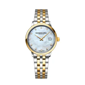 Raymond Weil Toccata Ladies Quartz Two-tone Gold 11 Diamond Watch, 29mm 5985-STP-97081
