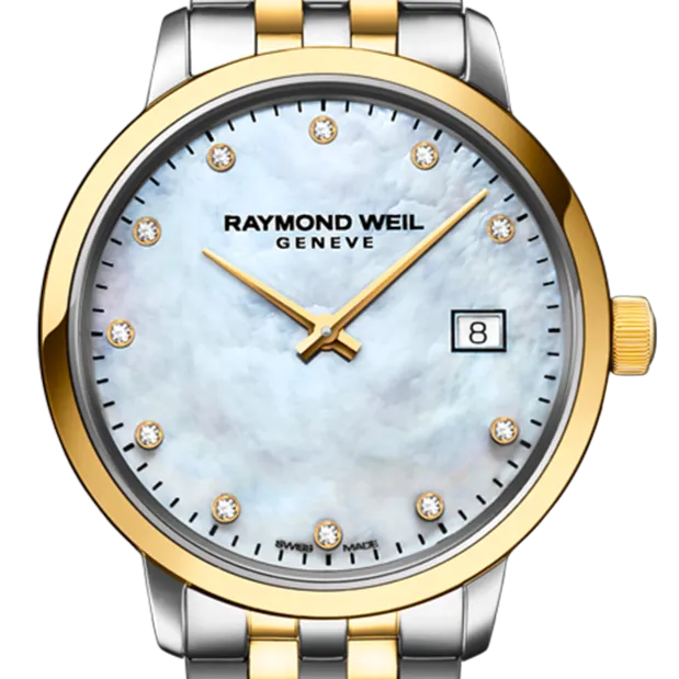 Raymond Weil Toccata Ladies Quartz Two-tone Gold 11 Diamond Watch, 29mm 5985-STP-97081