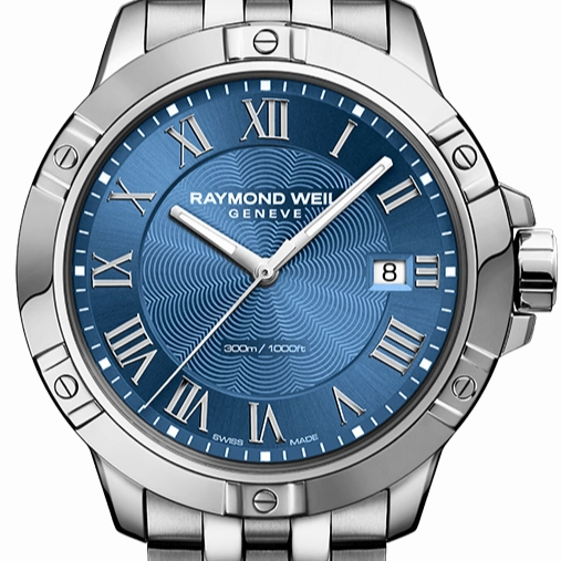 Raymond Weil Tango Classic Mens Quartz Steel Blue Bracelet Watch, 41mm 8160-ST-00508