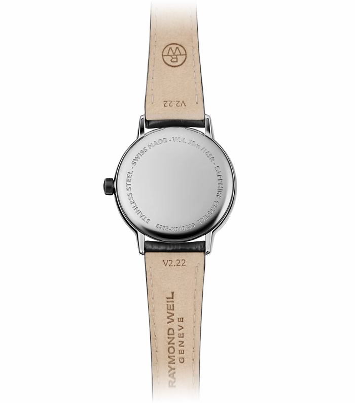 Raymond Weil Toccata Ladies Black Leather Quartz Watch, 29mm 5985-STC-00659