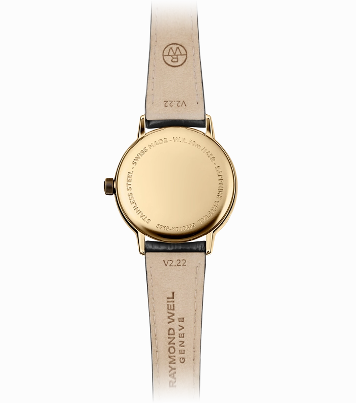 Raymond Weil Toccata Ladies Gold PVD Leather Quartz Watch, 29 mm 5985-PC-00359