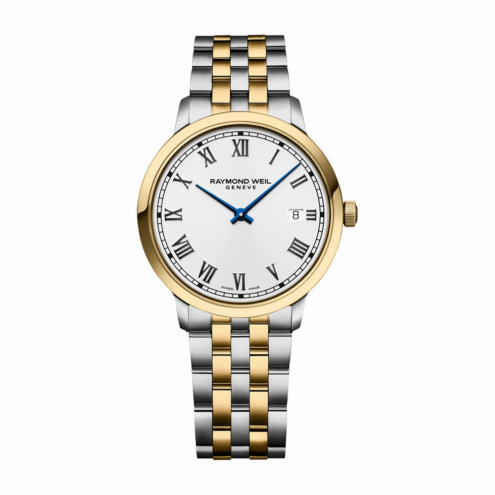 Raymond Weil Toccata Mens Classic Gold PVD White Dial Quartz Watch, 39 mm 5485-P-00359
