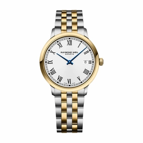 Raymond Weil Toccata Mens Classic Gold PVD White Dial Quartz Watch, 39 mm 5485-P-00359