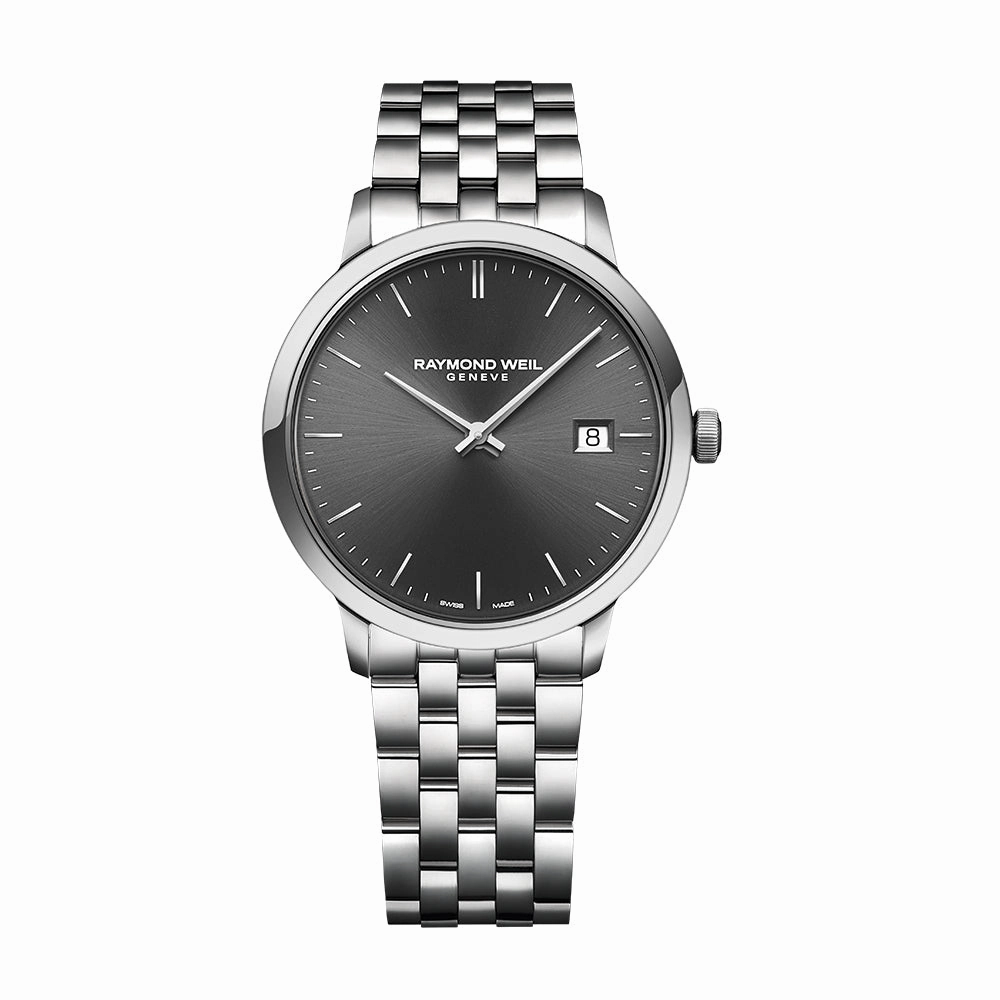 Raymond Weil Toccata Mens Classic Steel Grey Dial Quartz Watch, 39mm 5485-ST-60001