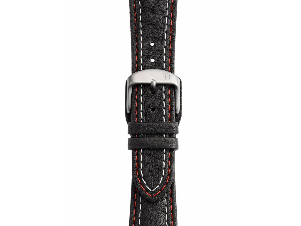 Red/White Stitching Leather Strap