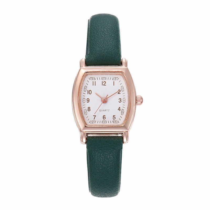 Retro style wine barrel belt watch