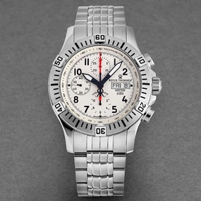 Revue Thommen Men's 16071.6122 'Air speed' White Dial Chronograph Day-Date Watch