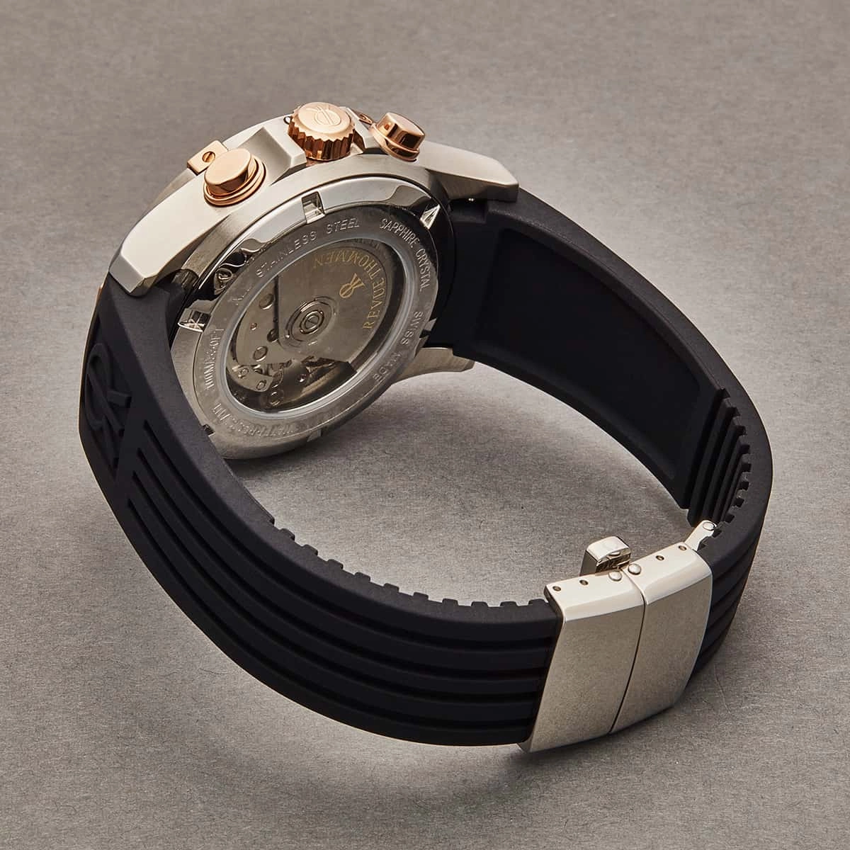 Revue Thommen Men's 16071.6854 'Airspeed' Black Dial Day-Date Chronograph Automatic Watch