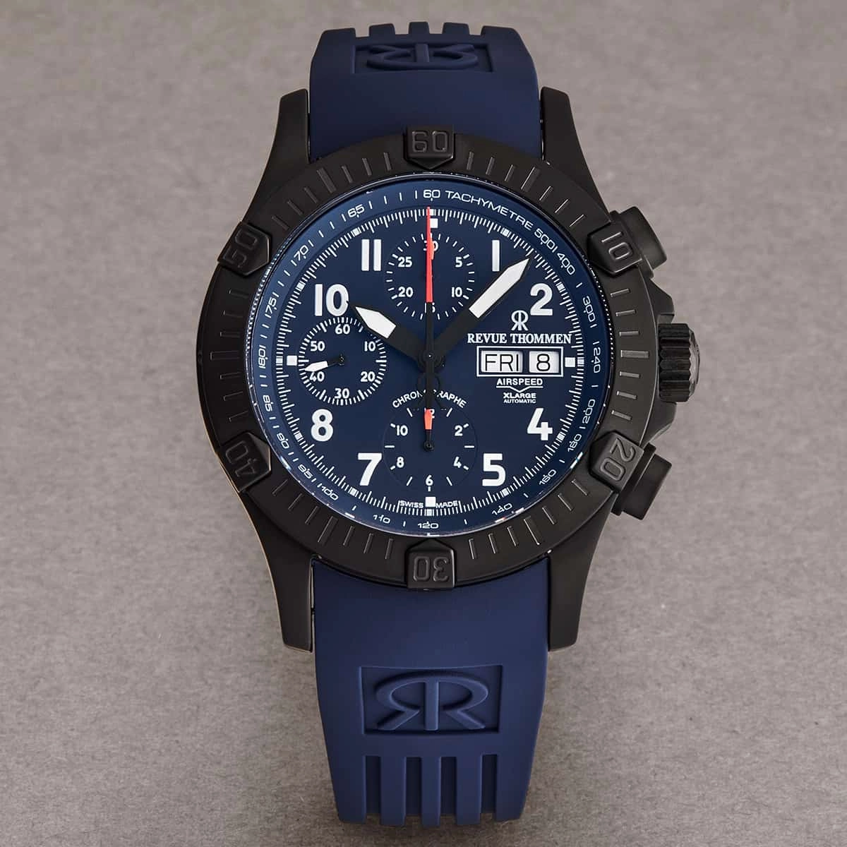 Revue Thommen Men's 16071.6875 'Airspeed' Blue Dial Day-Date Chronograph Automatic Watch