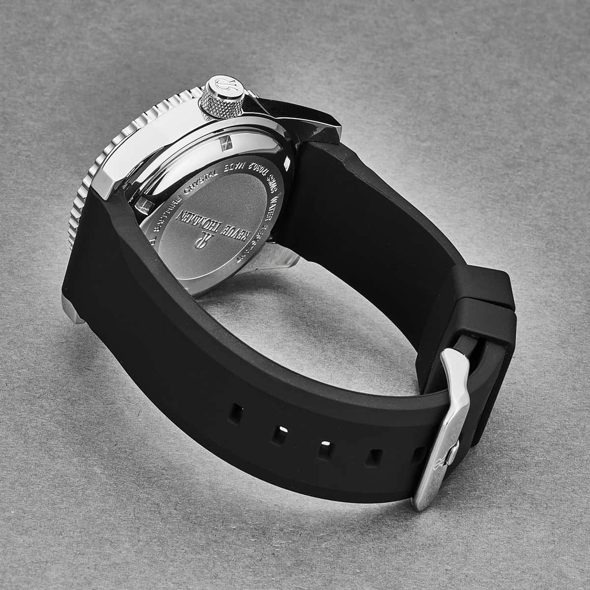 Revue Thommen Men's 17030.2536 'Diver' Red Dial Black Rubber Strap Swiss Automatic Watch