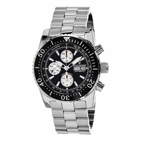 Revue Thommen Men's 17030.6137 'Air Speed' Black Dial Stainless Steel Chronograph Swiss Automatic Watch
