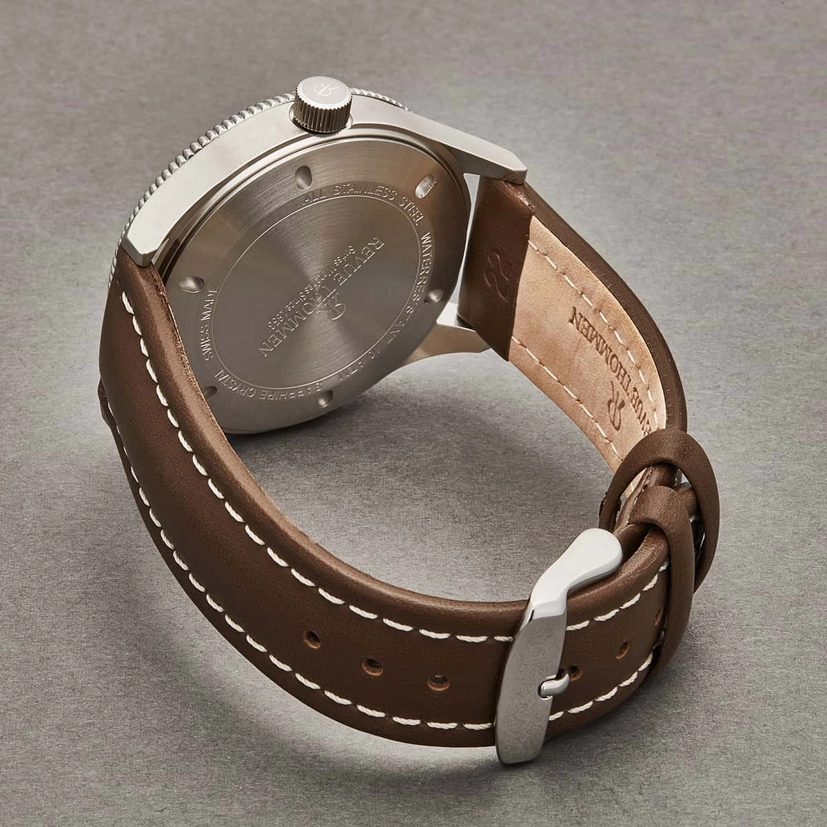 Revue Thommen Men's 17060.2523 'Pilot' Silver Dial Brown Leather Strap Automatic Watch