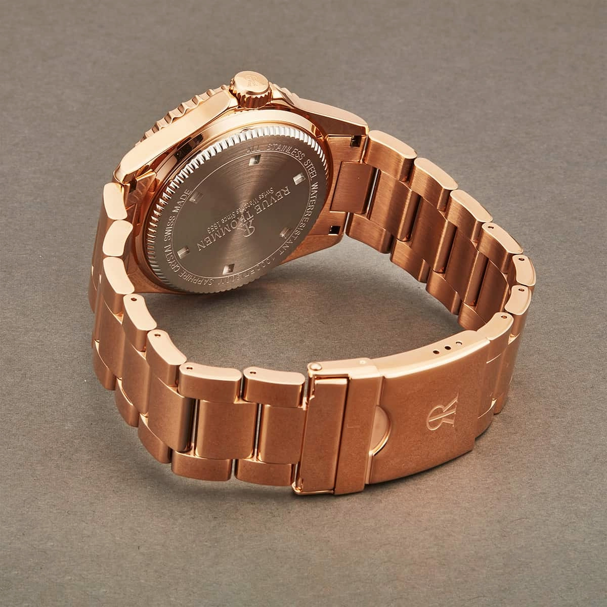 Revue Thommen Men's 17571.2167 'Diver' Black Dial Rose Goldtone Stainless Steel Automatic Swiss Made Watch