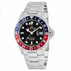 Revue Thommen Men's 17572.2135 'Diver' Black Dial Stainless Steel GMT Automatic Watch