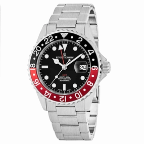Revue Thommen Men's 17572.2136 'Diver' Black Dial Stainless Steel GMT Automatic Watch