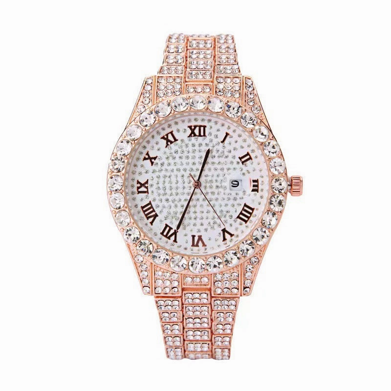 Rhinestone Calendar Women's Quartz Watch