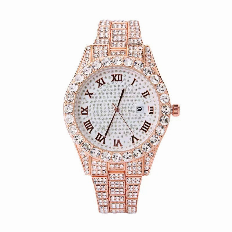 Rhinestone Calendar Women's Quartz Watch