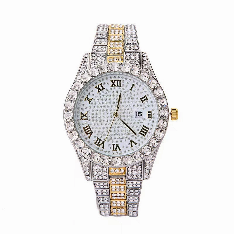 Rhinestone Calendar Women's Quartz Watch