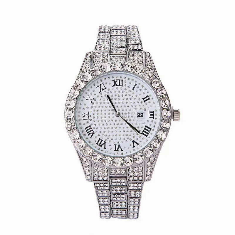 Rhinestone Calendar Women's Quartz Watch