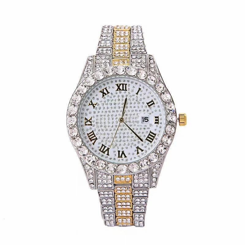 Rhinestone Calendar Women's Quartz Watch