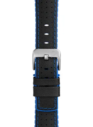 Robby Blue Leather Rubber Strap