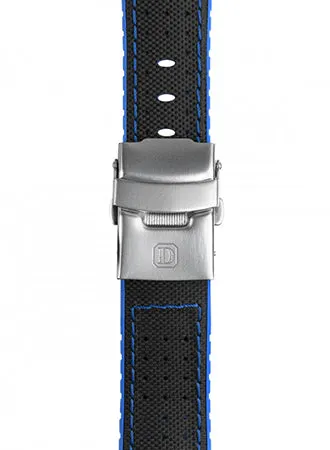 Robby Blue Leather Rubber Strap