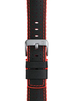 Robby Red Leather Rubber Strap