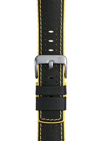 Robby Yellow Leather Rubber Strap
