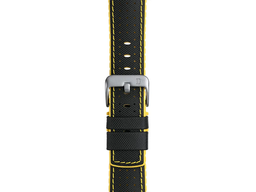 Robby Yellow Leather Rubber Strap