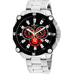 Roberto Bianci Men's Watch - Enzo Black Dial Stainless Steel Bracelet | RB71013