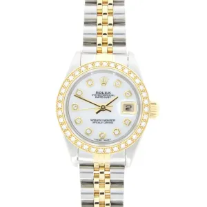 Rolex Lady Datejust Diamond Set Watch Pre Owned 69173 Papers (1991) RW0639
