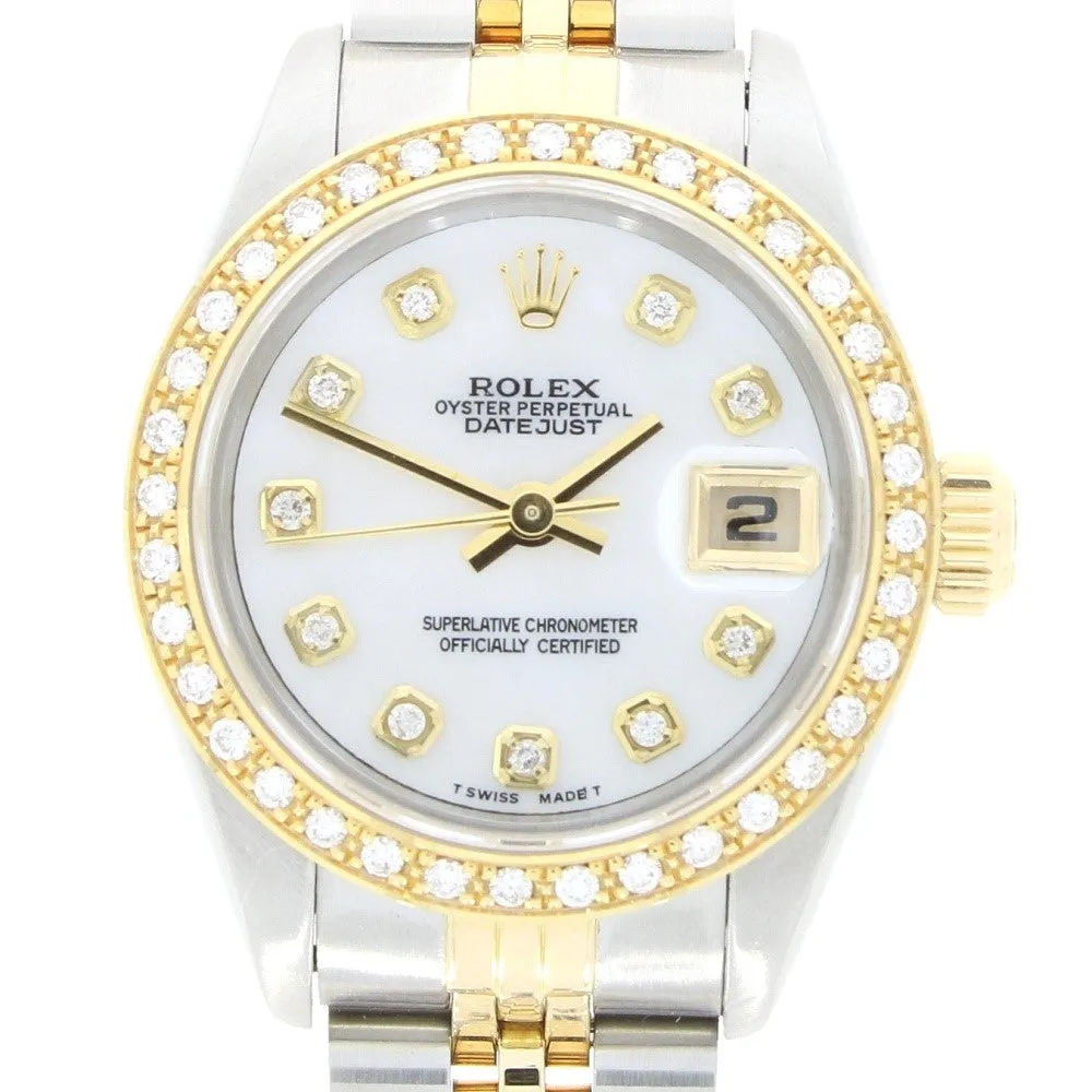 Rolex Lady Datejust Diamond Set Watch Pre Owned 69173 Papers (1991) RW0639