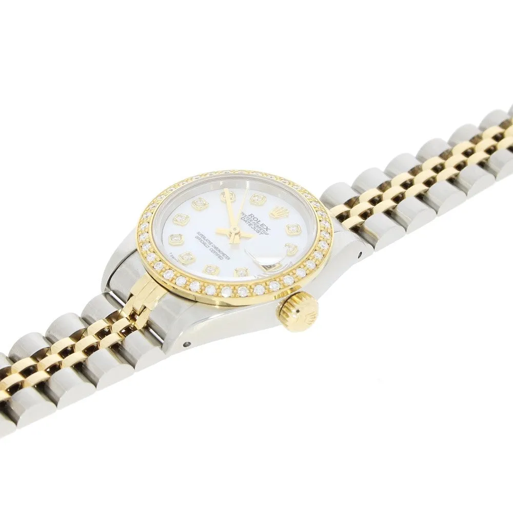 Rolex Lady Datejust Diamond Set Watch Pre Owned 69173 Papers (1991) RW0639