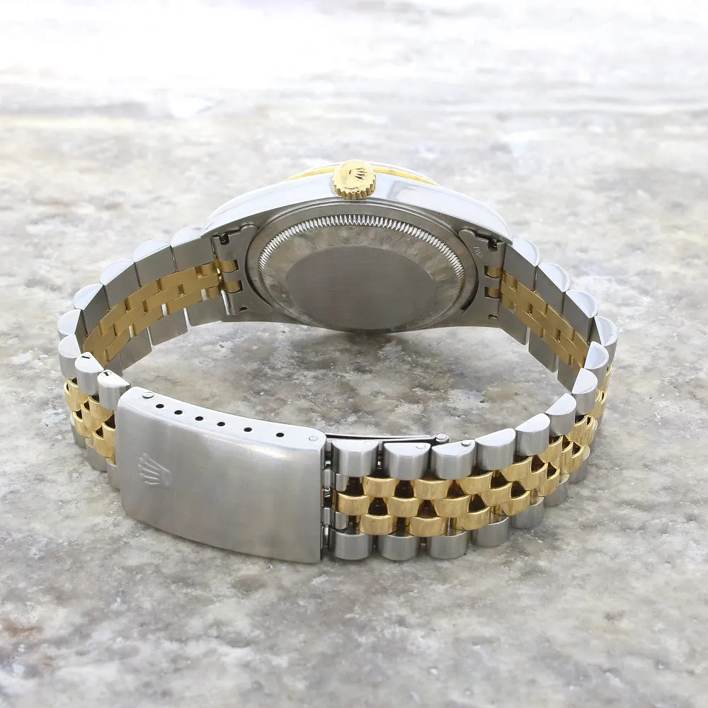 Rolex Oyster Perpetual Datejust 36 Bi Metal Mens Watch Pre Owned 16233 Papers RW0638 (1996)