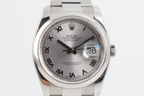 Rolex Datejust 116200 Silver Roman Dial 36mm Men's Watch