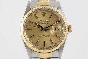 Rolex Datejust 16013 Stainless Steel & 18K Yellow Gold 36mm Men's Watch