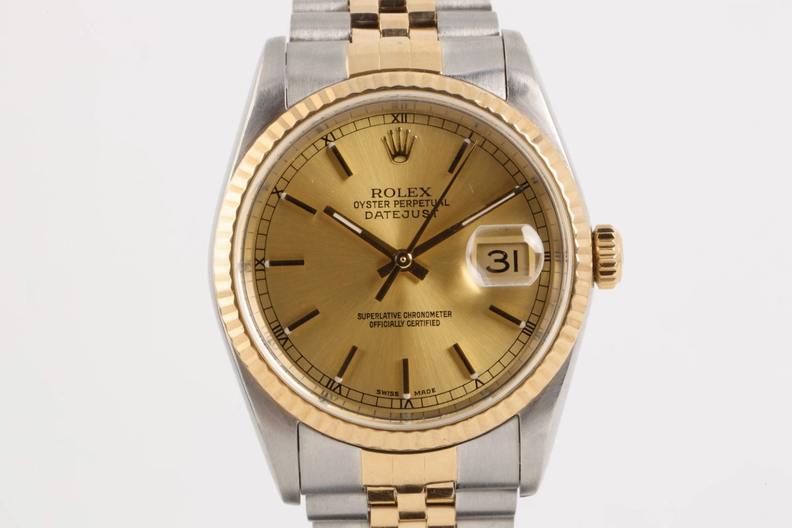 Rolex Datejust 16233 36mm Stainless Steel & 18k Yellow Gold Men's Watch