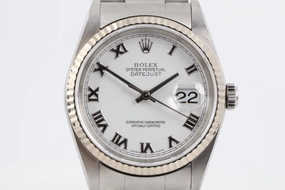 Rolex Datejust 16234 White Roman Dial 36mm Men's Watch 2004