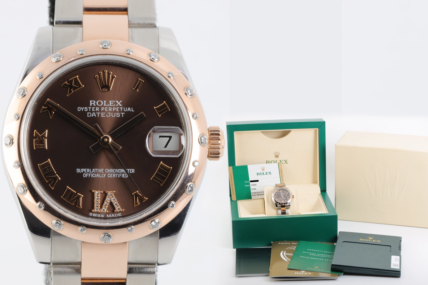 Rolex Datejust 178341 Stainless Steel & 18k Rose Gold 31mm Ladies Watch